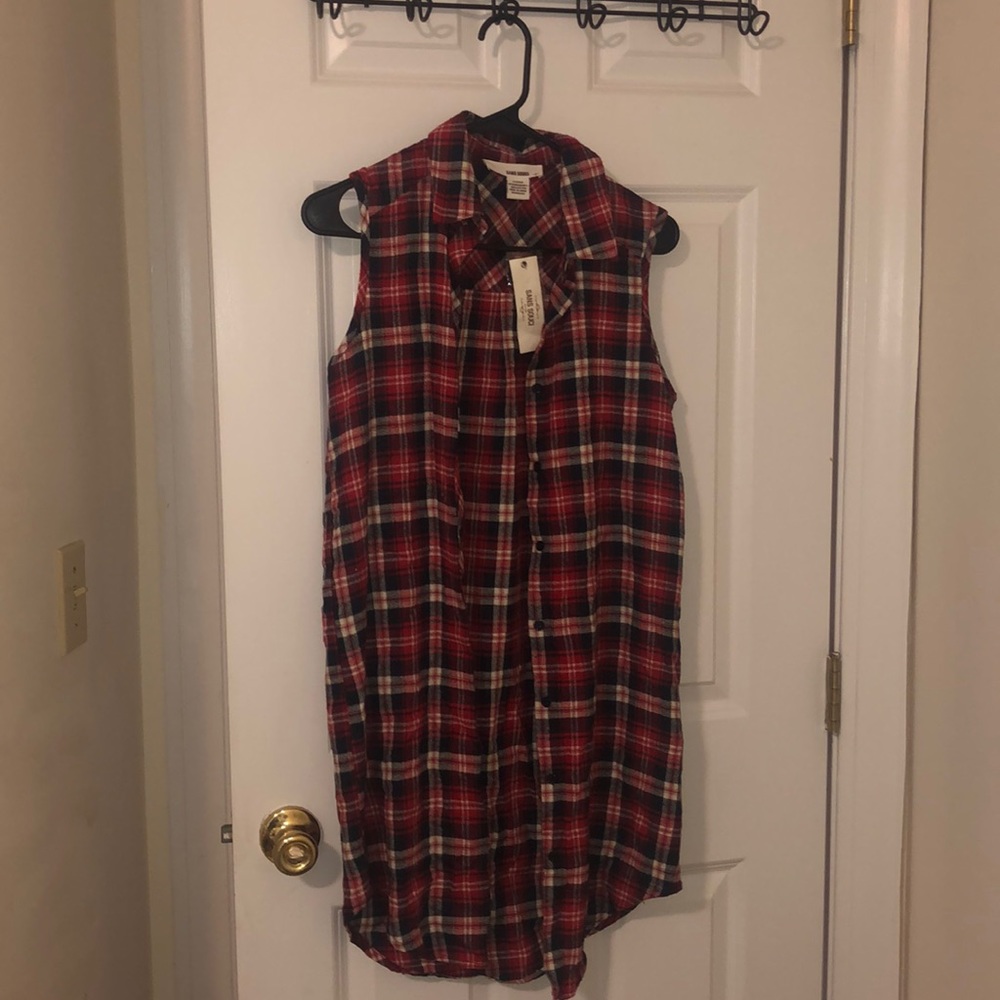 Flannel style long button down